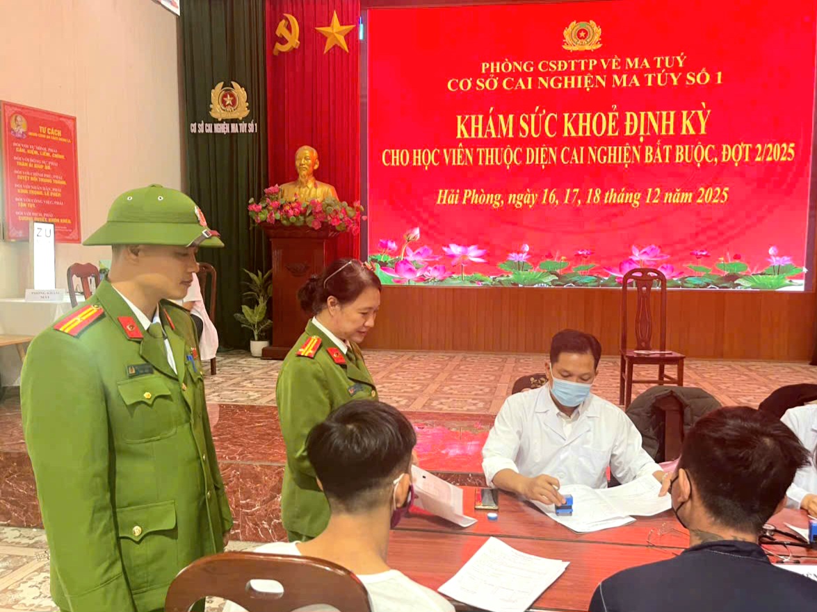 Khám sức khỏe định kỳ cho học viên cai nghiện bắt buộc tại Cơ sở cai nghiện ma túy số 1